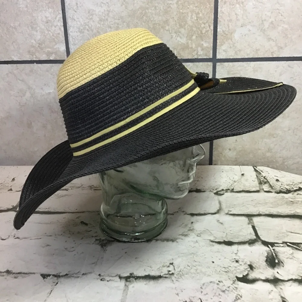 Magid Sun Hat Womens One Size 100%‎ Woven Paper Wide Brim With Bow